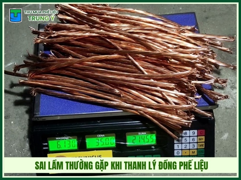 sai lầm thường gặp khi thanh lý đồng phế liệu