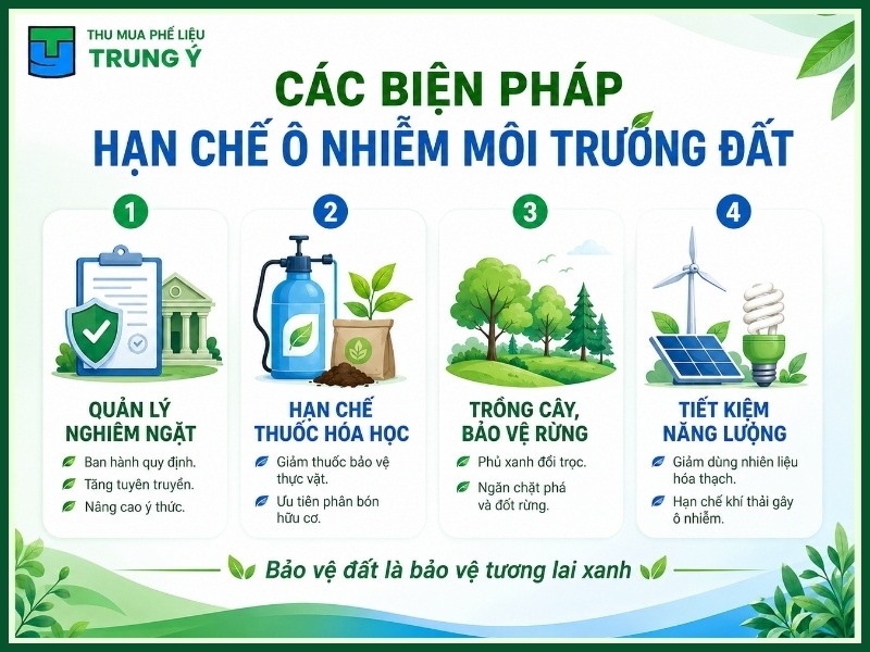 Các biện pháp hạn chế ô nhiễm môi trường đất
