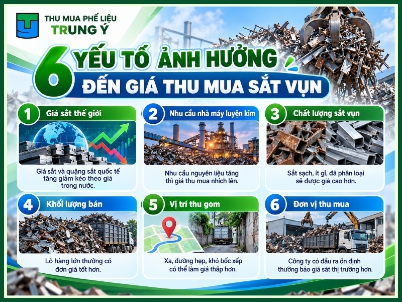  yếu tố ảnh hưởng đến giá thu mua sắt vụn