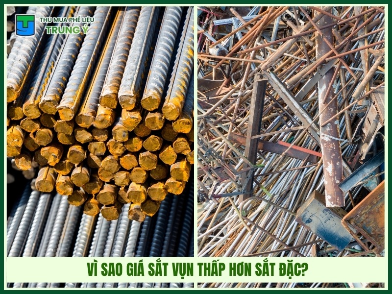 Vì sao giá sắt vụn thấp hơn sắt đặc?