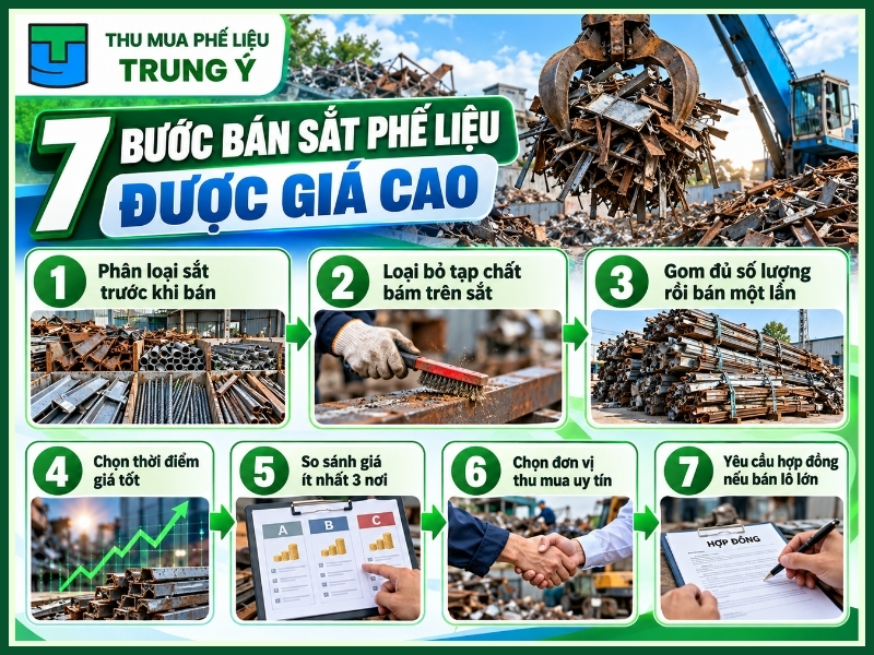 7 bước bán sắt phế liệu được giá cao