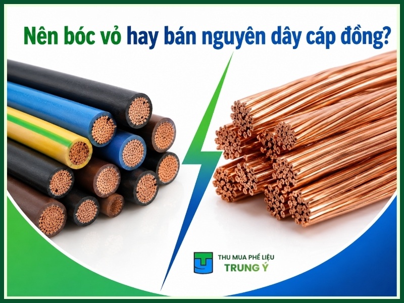 Nên bóc vỏ hay bán nguyên dây cáp đồng?
