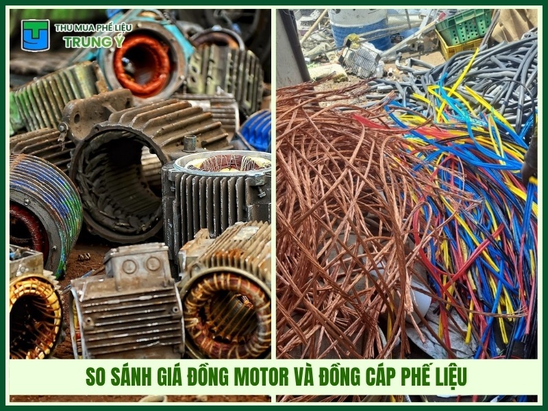 So sánh giá đồng motor và đồng cáp phế liệu