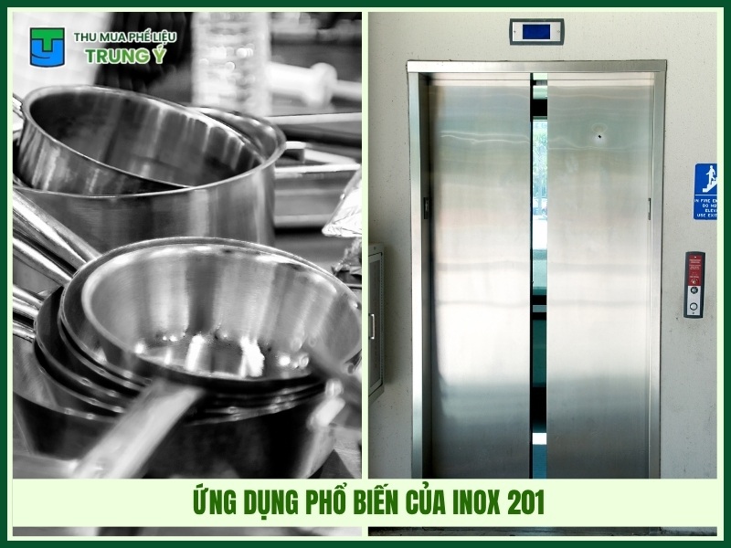 Ứng dụng phổ biến của inox 201
