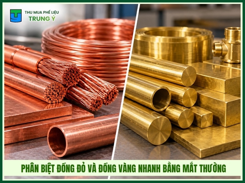 Cách phân biệt đồng đỏ và đồng vàng nhanh bằng mắt thường