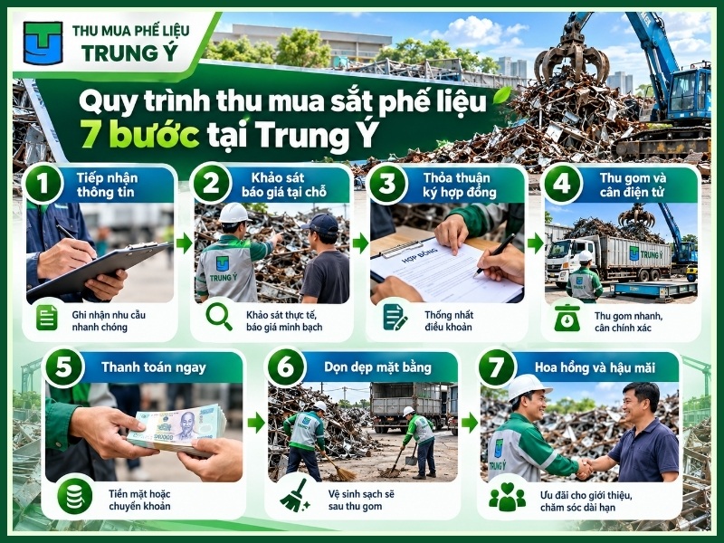 Quy trình thu mua sắt phế liệu 7 bước tại Trung Ý