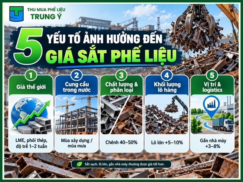 5 yếu tố ảnh hưởng đến giá sắt phế liệu