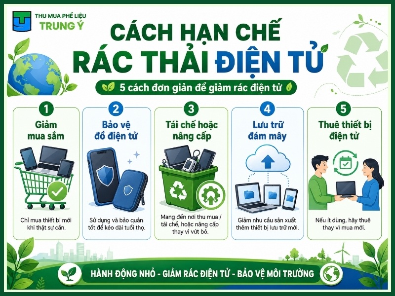 Cách hạn chế rác thải điện tử
