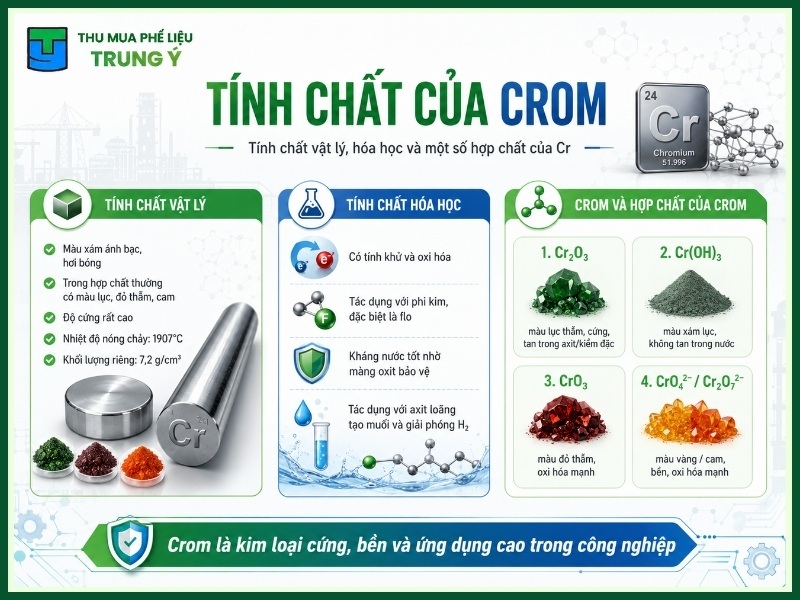 Tính chất của crom