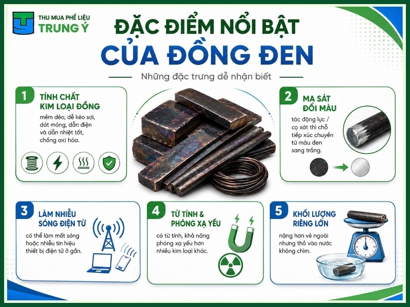 Đặc điểm nổi bật của đồng đen