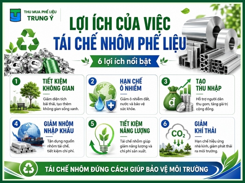 Những lợi ích của việc tái chế nhôm phế liệu