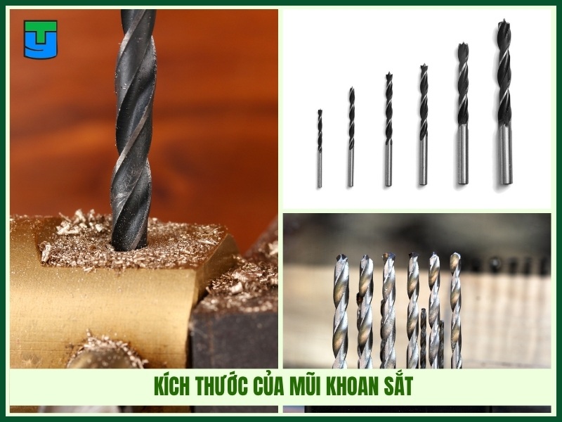 Kích thước của mũi khoan sắt