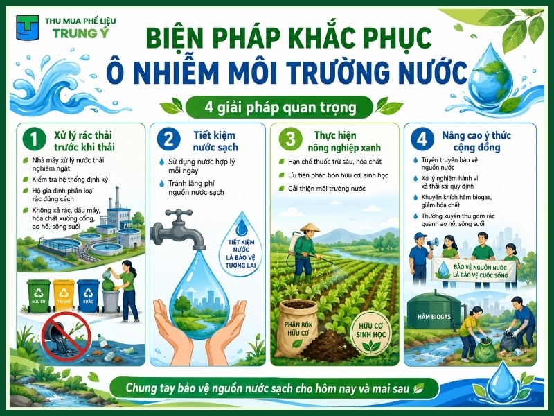 Biện pháp khắc phục ô nhiễm môi trường nước