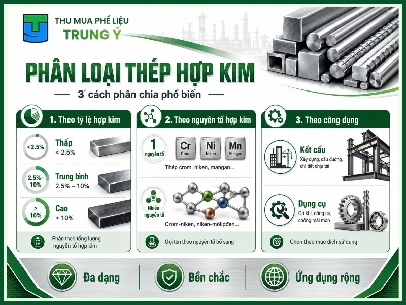 Phân loại thép hợp kim