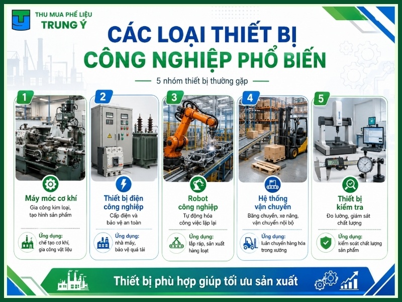 Các loại thiết bị công nghiệp phổ biến