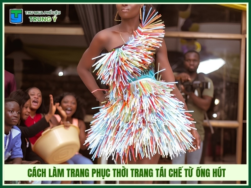 Cách làm trang phục thời trang tái chế từ hộp sữa và ống hút