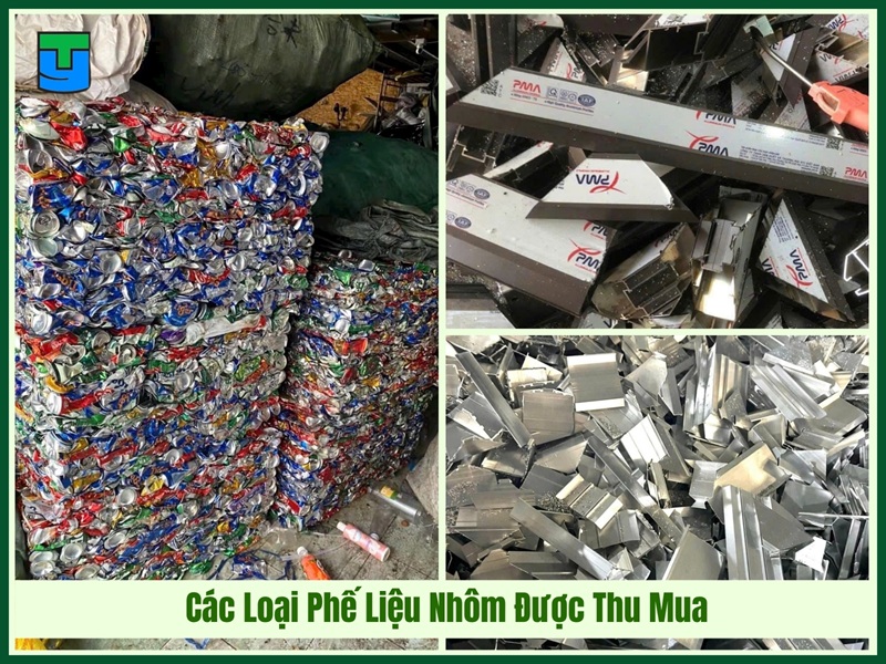 Các loại phế liệu nhôm được thu mua tại Phế Liệu Trung Ý