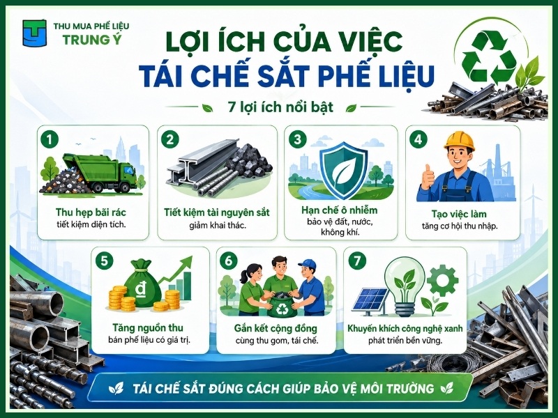 Lợi ích của việc tái chế sắt phế liệu là gì?